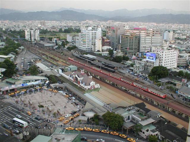 Taichung Railway Station viewed from above